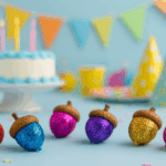 Glitzereicheln Kindergeburtstag