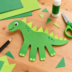 Dino Einladung für den Kindergeburtstag basteln