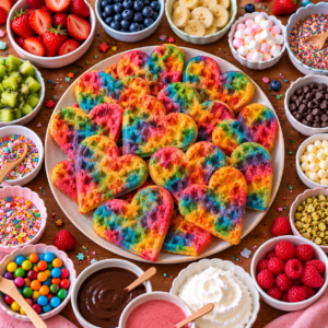 Bunte Waffeln für den Kindergeburtstag
