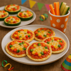 Gemüse Pizzen Kindergeburtstag