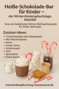 Heiße Schokolade Weihnachten Kindergeburtstag