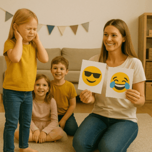 Kindergeburtstag Emoji Spiel