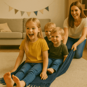 Kindergeburtstag Spiel Deckenrutsche