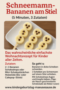 Schneemann Kindergeburtstag Weihnachten