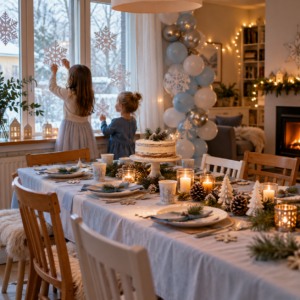 Kindergeburtstag Deko um im Winter zu feiern
