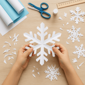 Schneeflocke basteln