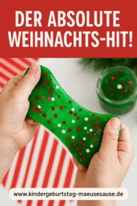 Weihnachtlicher Schleim basteln einfach