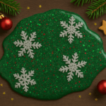 Weihnachtlicher Schleim mit Glitzer