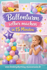 Ballonturm selber machen 15 Minuten