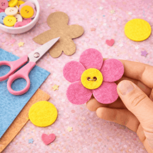 Blumen-Brosche Kinder