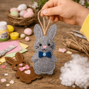 Filz-Osterhase als Anhänger