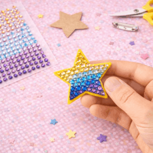 Glitzer-Stern-Brosche