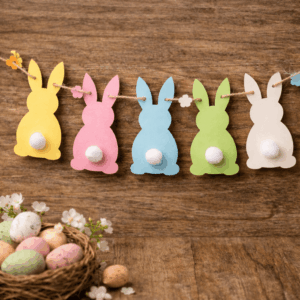 Osterhasen-Girlande aus Papier