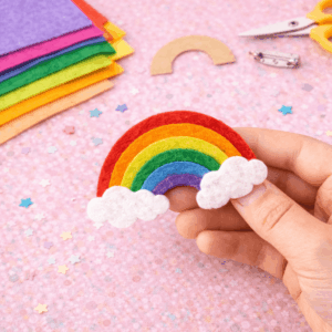 Regenbogen Brosche Kinder