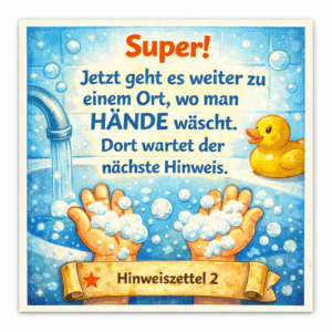 Schatzsuche Hinweis 2