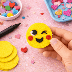 Smiley Brosche Kinder