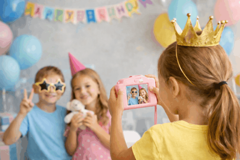 Sofortbildkamera für den Kindergeburtstag