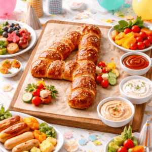 Zahl Laugenstangen Kindergeburtstag