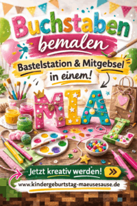 Buchstaben bemalen Kindergeburtstag
