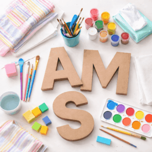 Buchstaben bemalen Materialien