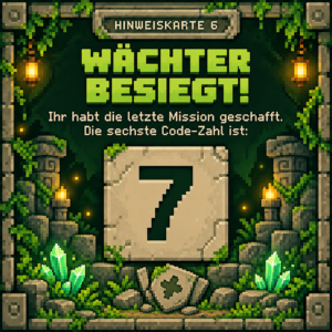 Hinweiskarte 6 für die Schatzsuche