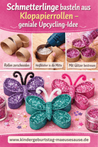 Kindergeburtstag Schmetterlinge basteln