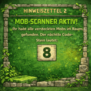 Minecraft Hinweiszettel 2
