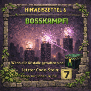 Minecraft Hinweiszettel 6