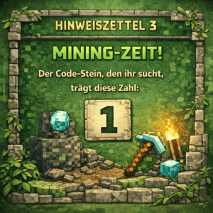 Minecraft Schatzsuche Hinweiszettel 3