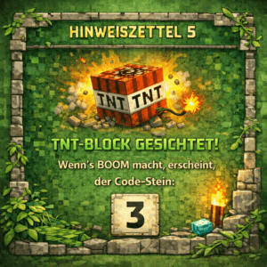 Minecraft Schatzsuche Hinweiszettel 5