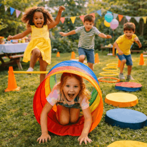 Der verrückte Hindernisparcours Kindergeburtstag