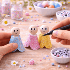 Feen basteln Kinder Anleitung Schritt 4