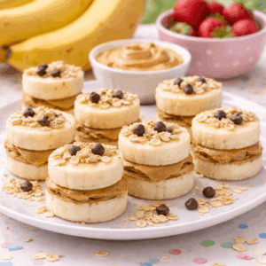 Kindergeburtstag Bananen-Erdnuss-Bites