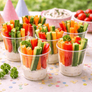 Kindergeburtstag Gemüse-Snackbecher