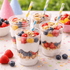 Kindergeburtstag Joghurt-Frucht-Becher