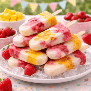 Kindergeburtstag Obst-Joghurt-Eis am Stiel