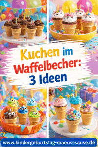 Kuchen im Waffelbecher gebacken