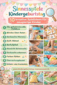 Sinnesspiele für den Kindergeburtstag