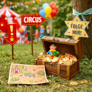 Zirkus-Kindergeburtstag-Schatzsuche