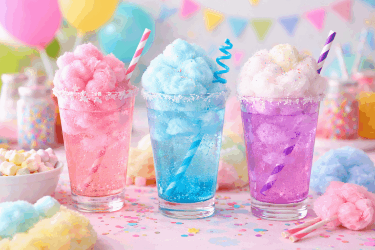 Zuckerwatte Mocktail Kindergeburtstag