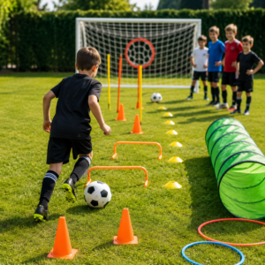 Kindergeburtstag Fußball Hindernisse