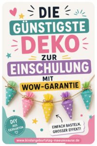 Schulanfang Schultüten Girlande Eierkarton