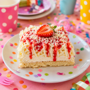 Spaghetti Eis Blechkuchen Kindergeburtstag