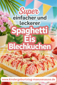 Spaghetti Eis Blechkuchen lecker