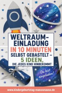 Kindergeburtstag Weltraum Party Einladungen