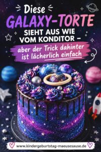 Kindergeburtstag Weltraum Torte backen
