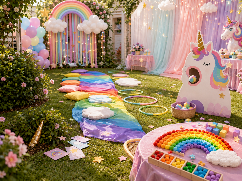 Einhorn Kindergeburtstag Spiele