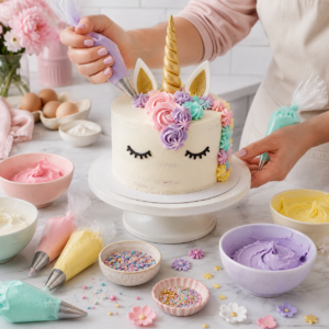 Einhorn Torte selber backen