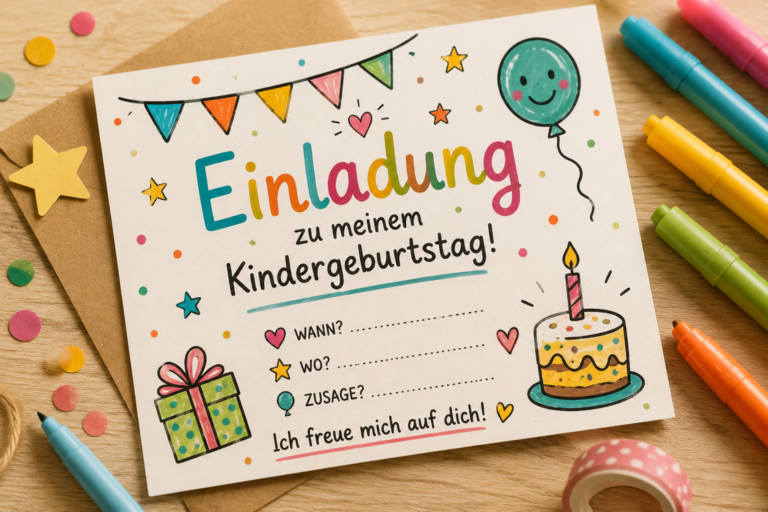 Einladungstext Kindergeburtstag