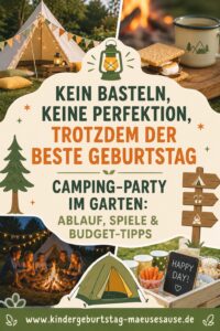 Kindergeburtstag Camping Party Inspo